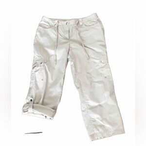 Jones Studio, 100% Cotton Women’s Casual Cargo Capri Pants  , Sz. 14
